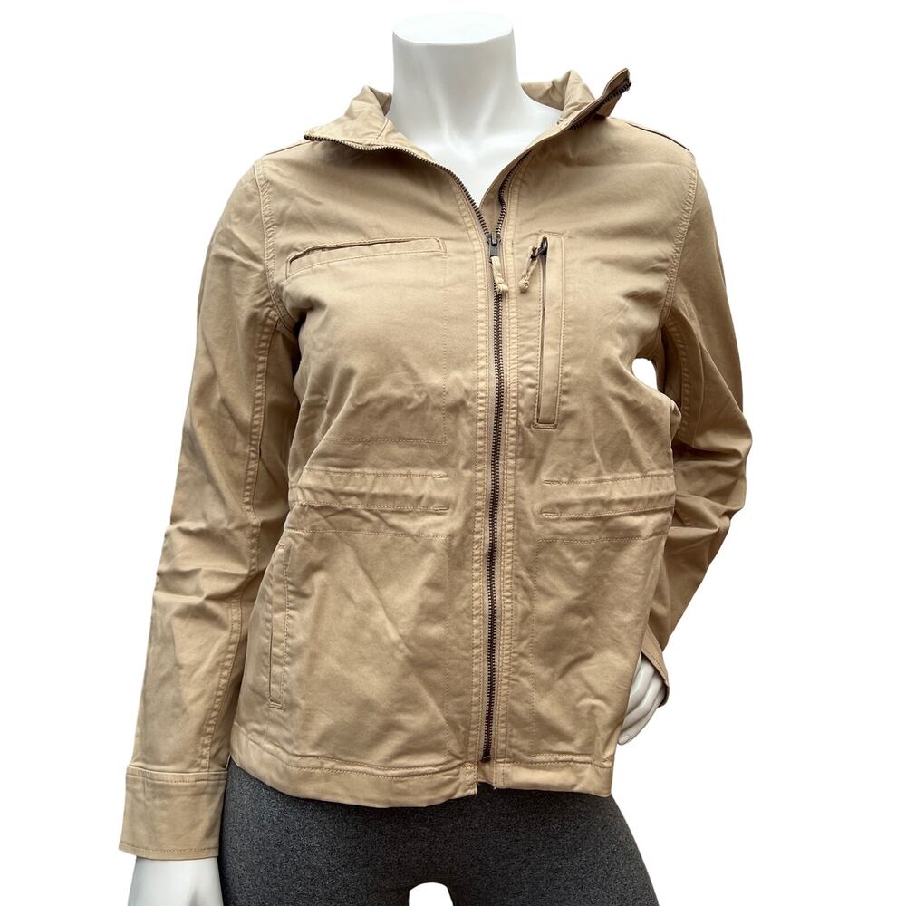 Daily Ritual Women's Relaxed-Fit Military Cargo Jacket Tan Size 2